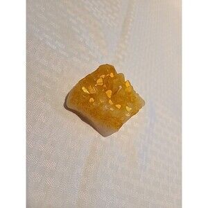 Geode Formed Handmade 4 " Candle Citron In Color 6 Hour  Burn Time